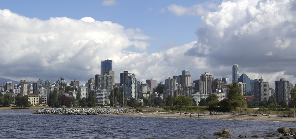 Skyline van de stad Vancouver: 
