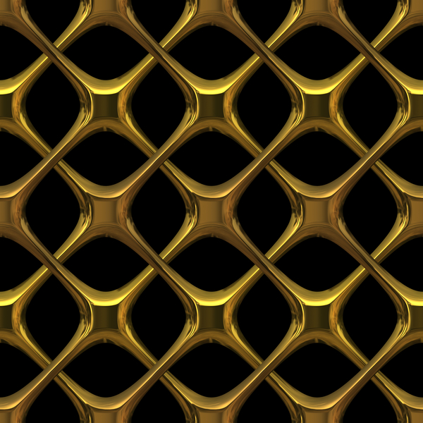 Gold Lattice: 3D gothic interlaced golden metal - could be brass or bronze. Great texture, fill or element.