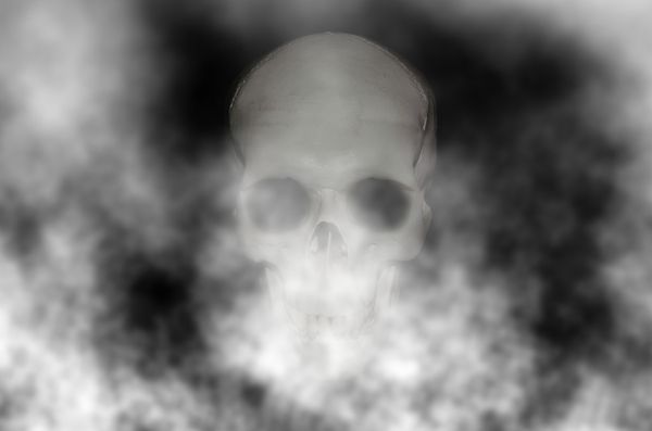 Skull 3: Spooky halloween image made from a public domain image of a skull.