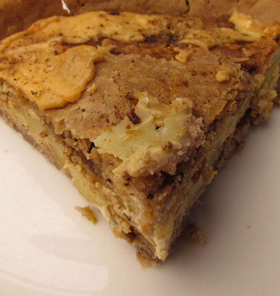 savoury pie7: homemade gluten-free egg, bacon, cheese and onion pie