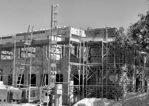 under construction6: construction of two-storey suburban home