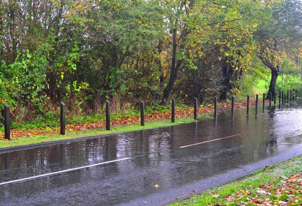 Flooded road