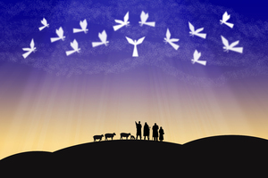 Bethlehem angels and shepherds