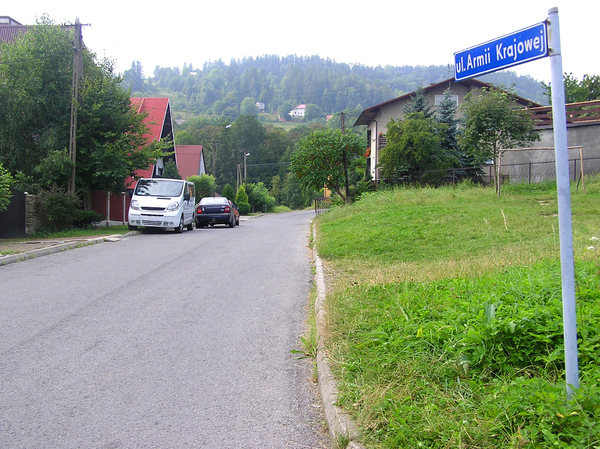 Street in mountain town