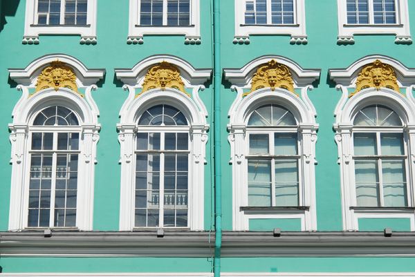 Palace Windows: Winter Palace in Saint-Petersburg, Russia