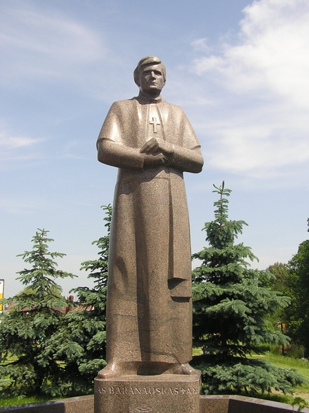 A bishop statue