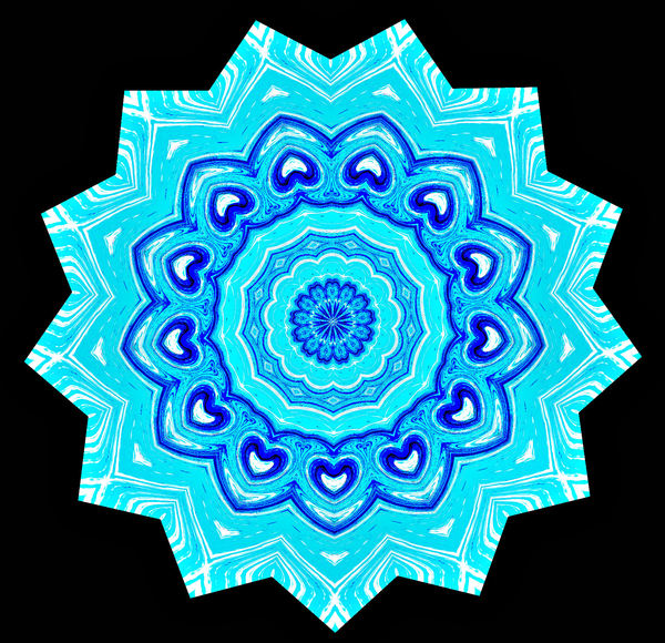 blue heart mandala