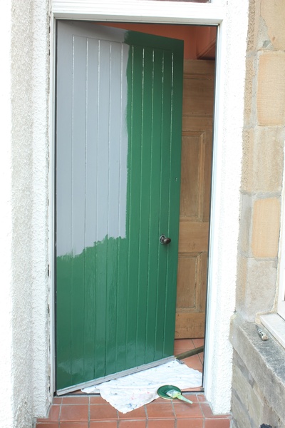 Painting a door