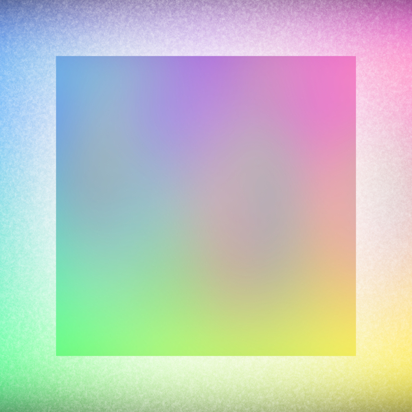 Frosty 2: A frosted background, border or frame in pastel rainbow colours.