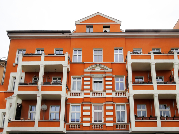 decorative orange facade