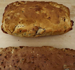 homemade bread3: homemade gluten free bread - multigrain loaf and fruit loaf