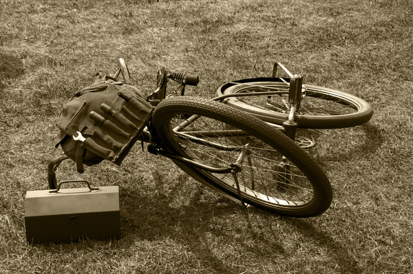 Abandoned WW2 bicycle