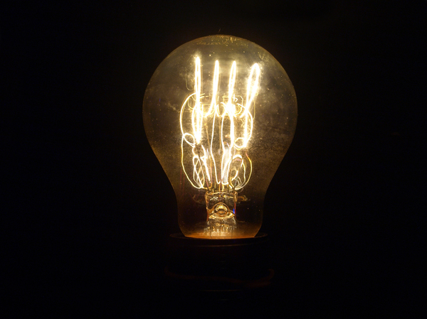 Light bulb: Light bulb, inside the light