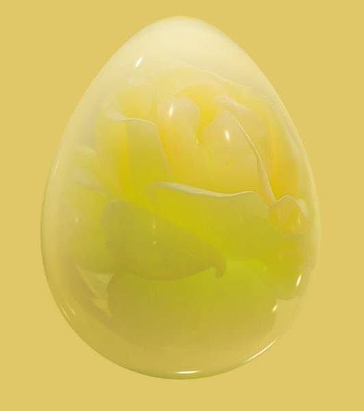 Glass Egg Floral 4