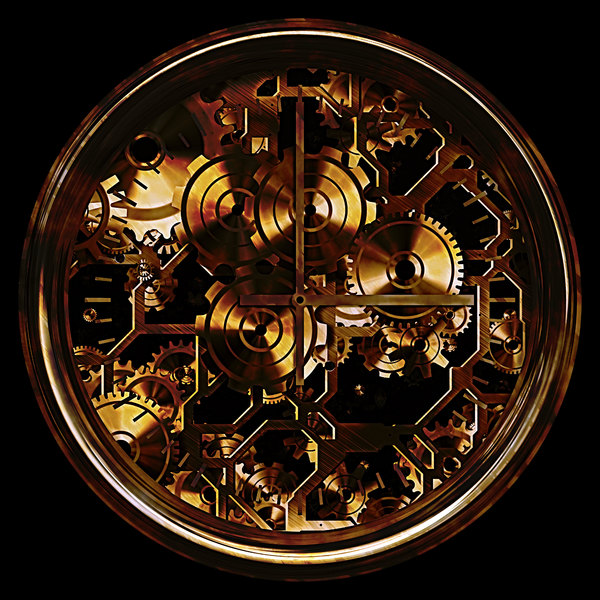 Fantasy Clock 3: A grungy fantasy clock in dark colours against a dark background. You may prefer this:  http://www.rgbstock.com/photo/nYgJnd4/Grunge+Clock  or this:  http://www.rgbstock.com/photo/nS52DM2/Fantasy+Clock+2