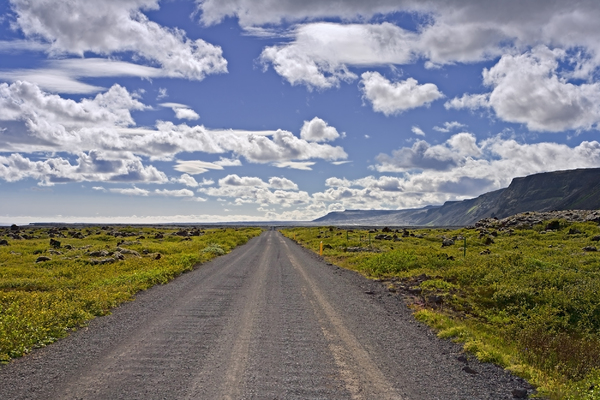 Lonely road Iceland: 