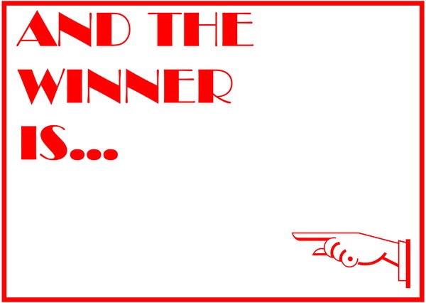 Winner: A banner to announce the winner or champion, with room for your own content. Art deco style.