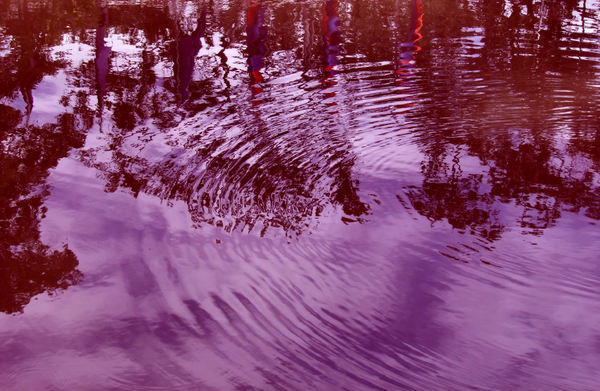 purple rippling reflections