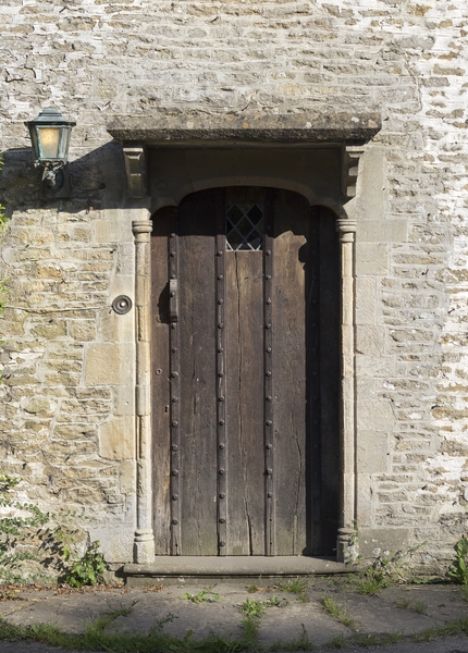 Old door: A door in an old rural house in Wiltshire, England.