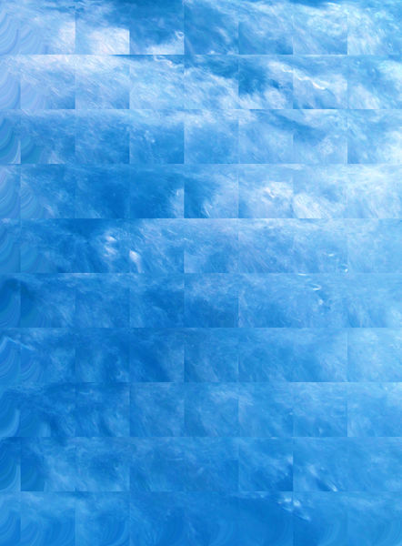 blue sky mosaic wall1