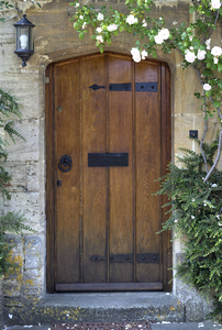 Old door: An old door in a village in Wiltshire, England.