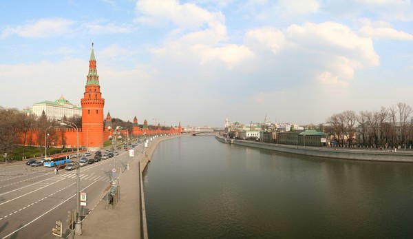 Moscow river in spring