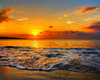 Sundown at the Bali beach