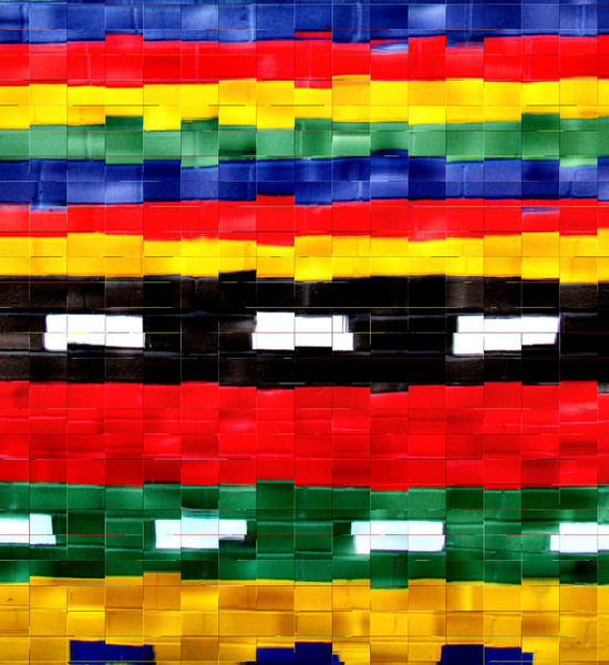 coloured paper strip weave2