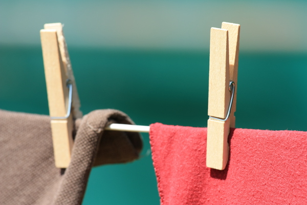 Clothes drying on line