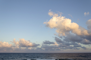 Coastal cloud at dawn: Coastal cloud at dawn in Cyprus.