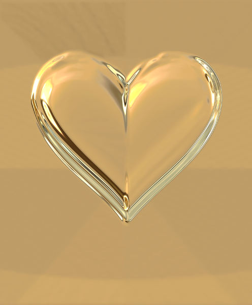 heart of gold1: abstract heart-shaped background, texture, patterns and perspectives
