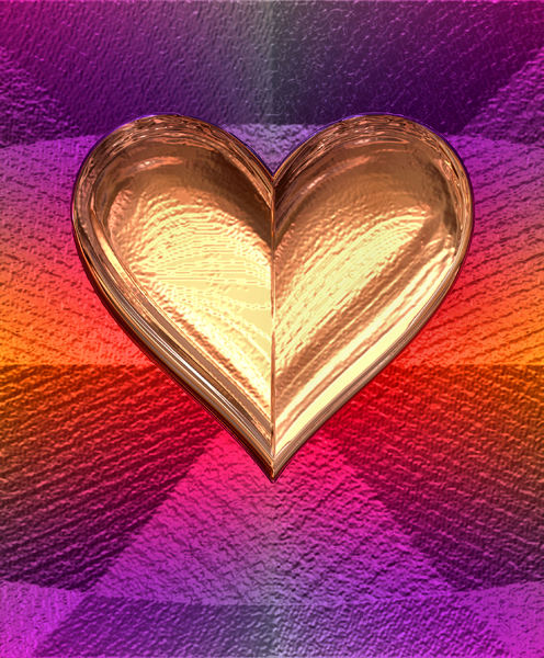 heart of gold4: abstract heart-shaped background, texture, patterns and perspectives