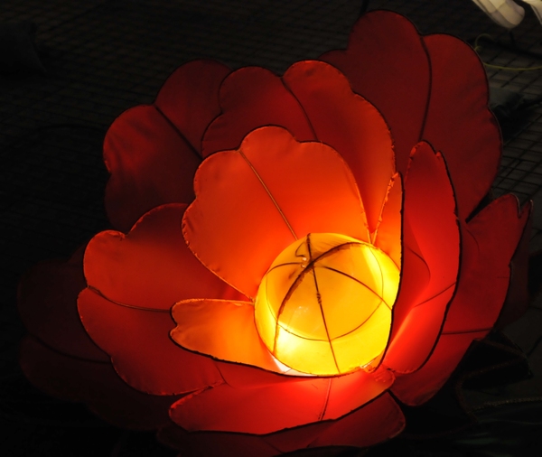 orange flower lantern