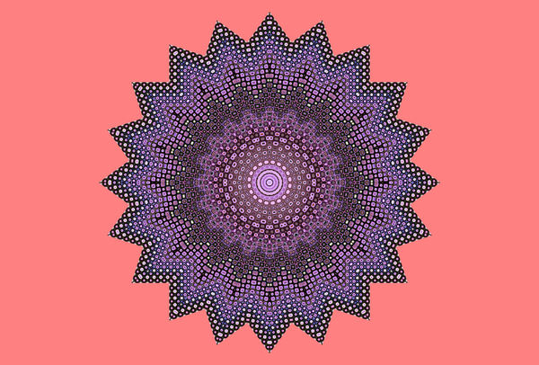 purple mosaic mandala