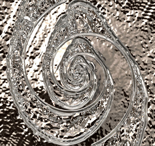 liquid silver spiral