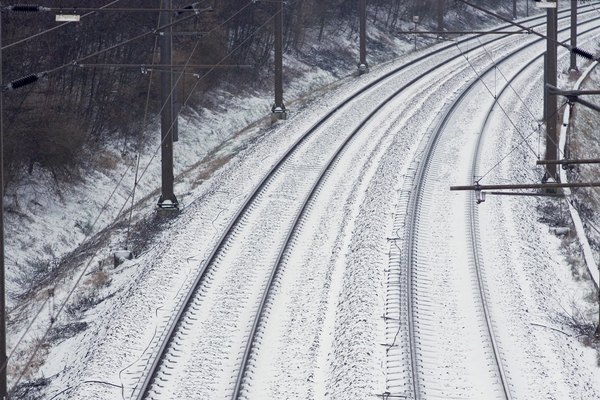 Snowy railway