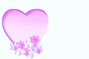 Coração e flores 1