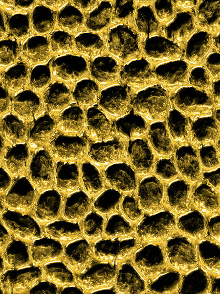 liquid gold honeycomb mesh