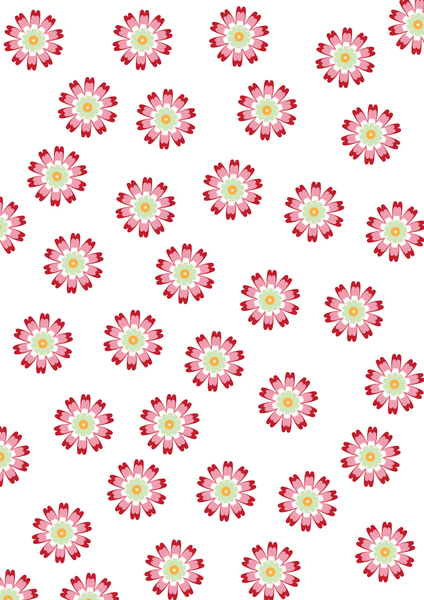 pink and red flower pattern