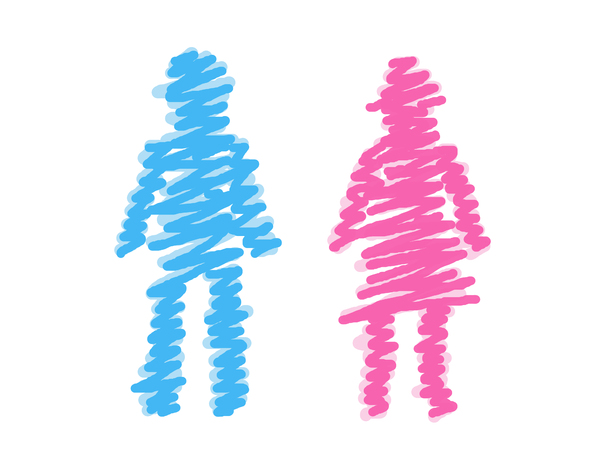 Scribble man and woman: 