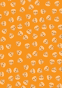 Halloween Skull Orange 1: Halloween Skull orange pattern