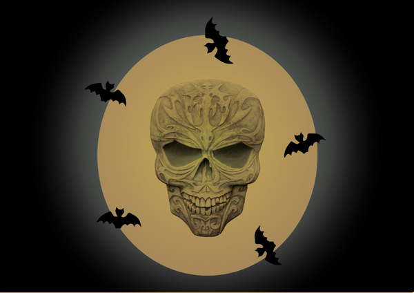Halloween Skull and moon 4