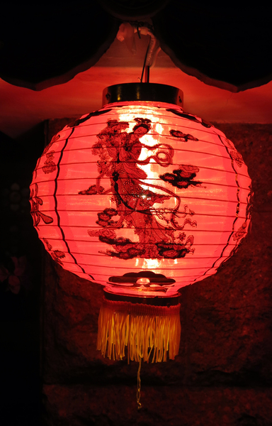red night lantern