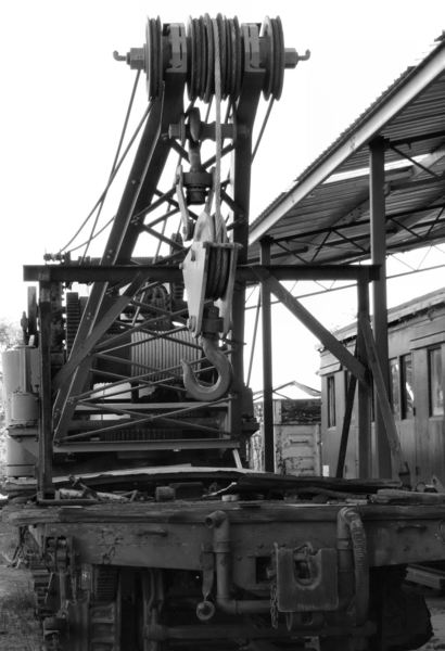 old railway crane