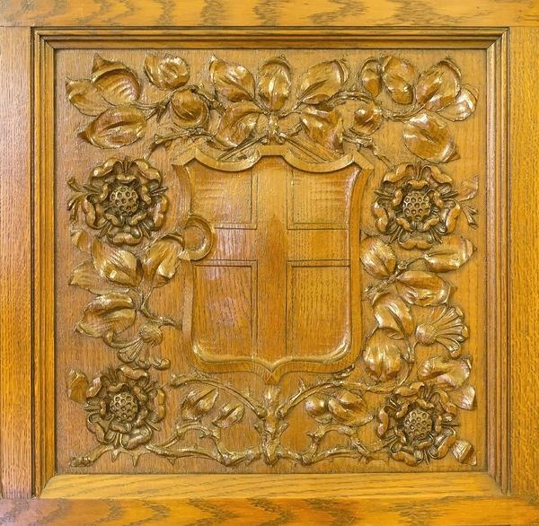 Carved wooden panel