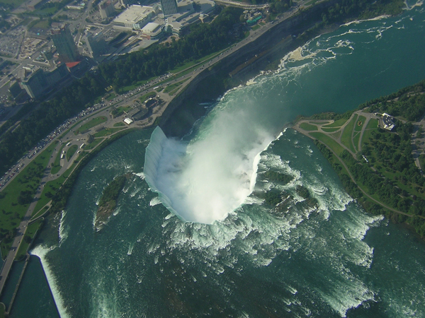 Niagara falls from high up