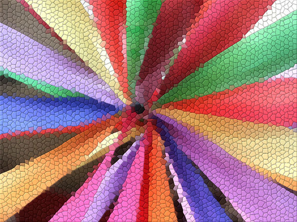 colored ribbons mosaic