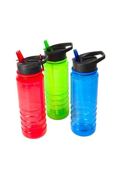 Colourful water bottles