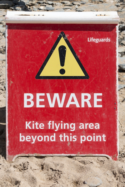 Grungy warning sign