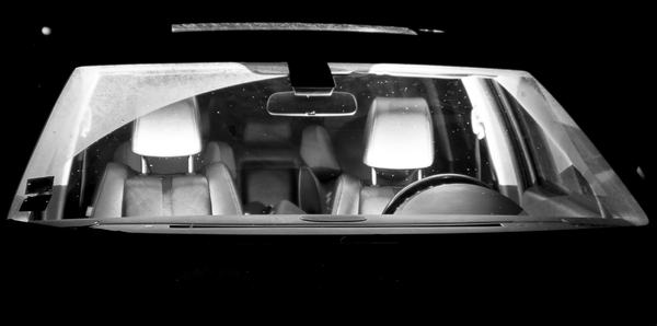 Strobe lit car interior